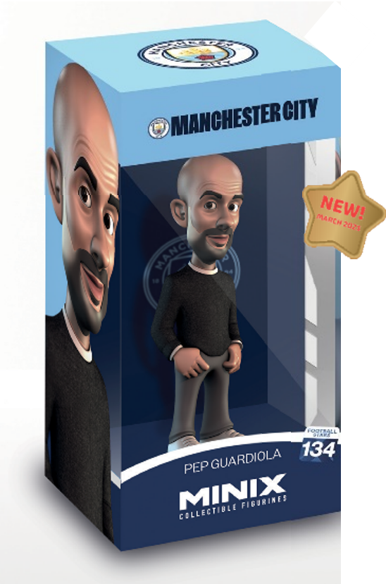 Minix 足球人偶12cm 球星擺件模型 - Manchester City (MC) 曼城 - Guardiola 哥迪奧拿