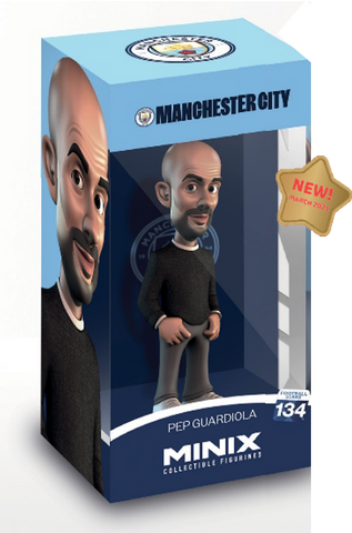 Minix 足球人偶12cm 球星擺件模型 - Manchester City (MC) 曼城 - Guardiola 哥迪奧拿