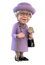 將圖片載入圖庫檢視器 Minix 收藏人偶12cm 名人擺件模型 - Queen Elizabeth II 英女王 伊利沙伯二世
