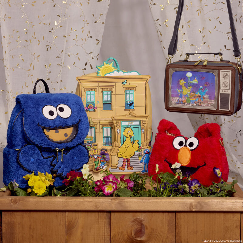 Loungefly 芝麻街立體復古電視斜孭袋