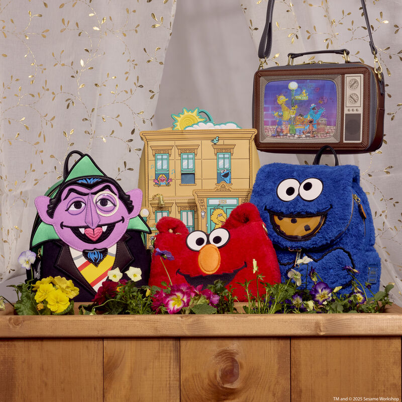 Loungefly 芝麻街曲奇怪獸毛公仔迷你背囊