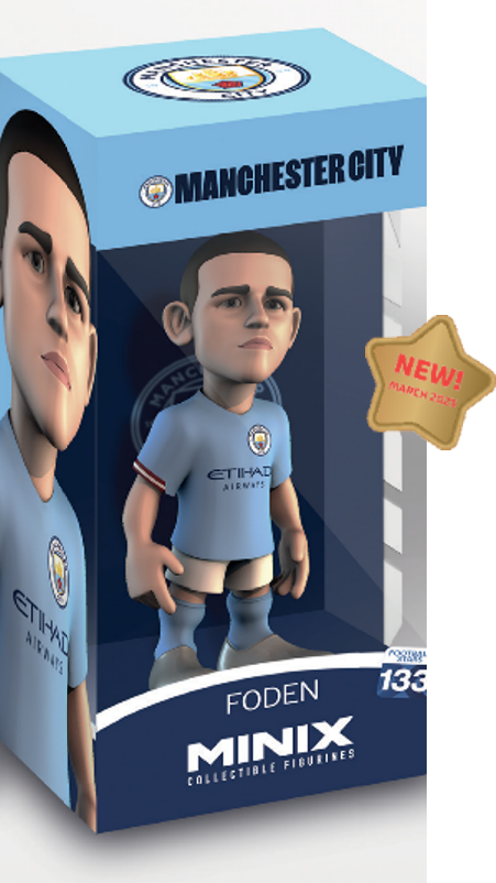 Minix 足球人偶12cm 球星擺件模型 - Manchester City (MC) 曼城 - Foden 科頓