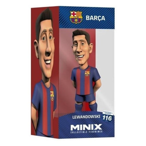 Minix 足球人偶12cm 球星擺件模型 - Barcelona(FCB)  巴塞隆拿 - Lewandowski 利雲度夫斯基