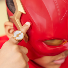 將圖片載入圖庫檢視器 DC The Flash Movie 閃電俠 Mask &amp; Ring Roleplay 角色扮演
