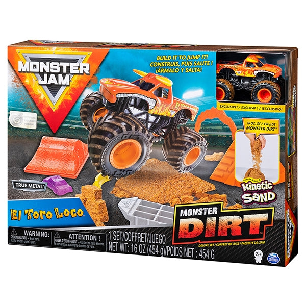 Monster Jam Monster Dirt Deluxe Set 16oz of Monster Dirt and 1:64 Die-Cast Truck