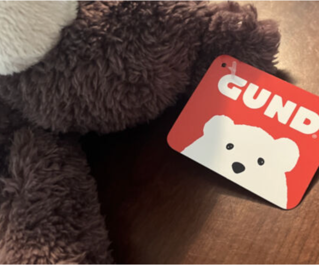 Gund 毛絨深棕色泰迪熊  13“