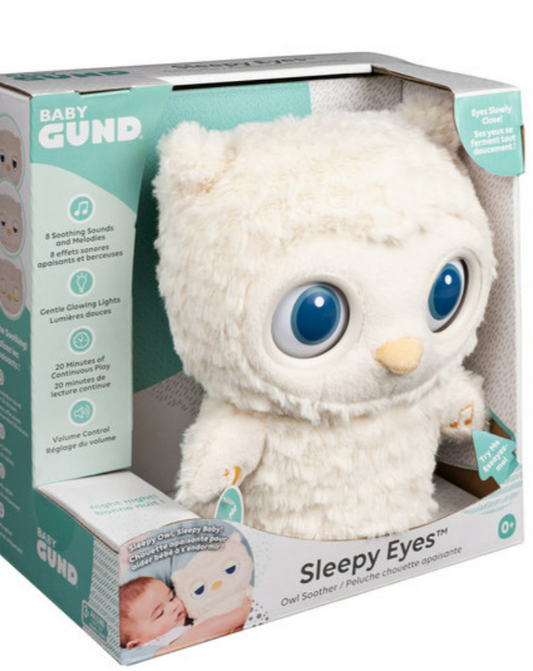 GUND - Owl Soother Soft Toy 互動睡眼貓頭鷹