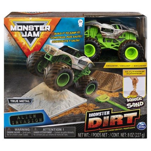 Monster Jam Monster Dirt Starter Set 8oz of Monster Dirt and 1:64 Die-Cast Truck