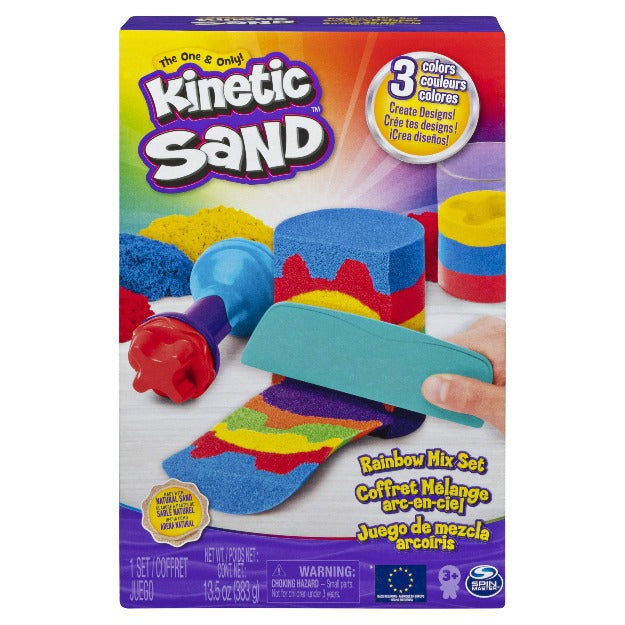 Kinetic Sand Rainbow Mix Set with 3 Colors of Kinetic Sand (13.5oz)