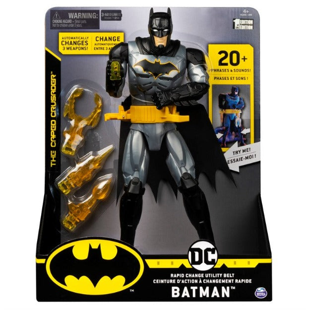 Batman 12-Inch Rapid Change Utility Belt Deluxe Action Figure with Lights and Sounds